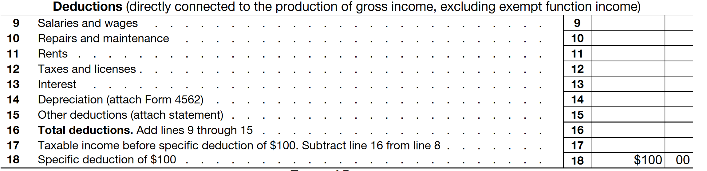 Association Tax Return